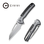 Civivi Sentinel Strike Gray Aluminum (3.7" Stonewashed K110) Folding Knife [ C22025B-2] - product view 5