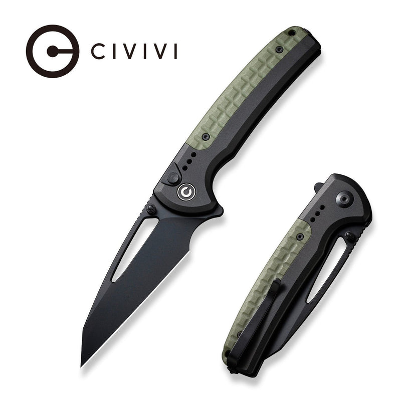 Civivi Sentinel Strike Black Aluminum (3.7" Black K110) Folding Knife [ C22025B-3] - product view 5