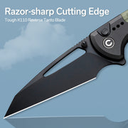 Civivi Sentinel Strike Black Aluminum (3.7" Black K110) Folding Knife [ C22025B-3] - product view 6