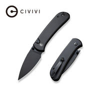 Civivi Qubit Black Aluminum (2.98" Black Stonewashed 14C28N) Folding Knife [C22030E-1] - product view 5