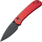 Civivi Qubit Red Aluminum (2.98" Black Stonewashed 14C28N) Folding Knife [C22030E-2] - product view 1