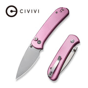 Civivi Qubit Pink Aluminum (2.98" Satin Finished 14C28N) Folding Knife [C22030E-5] - product view 2