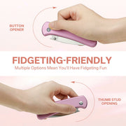 Civivi Qubit Pink Aluminum (2.98" Satin Finished 14C28N) Folding Knife [C22030E-5] - product view 6