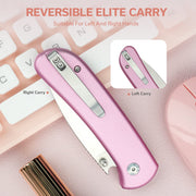 Civivi Qubit Pink Aluminum (2.98" Satin Finished 14C28N) Folding Knife [C22030E-5] - product view 7