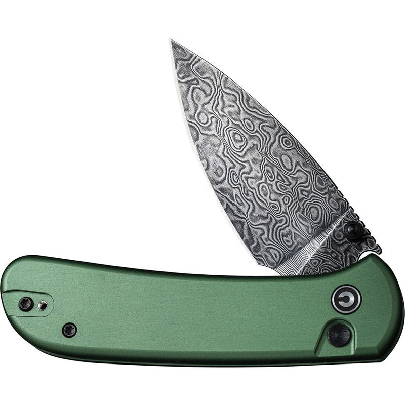 Civivi Qubit Button Lock Green Folding Knife [C22030E-DS1]
