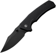 Civivi Vexillum Black G10 (3.81" Black Stonewashed Nitro-V) Folding Knife [C23003D-1] - product view 1