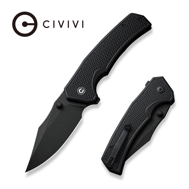 Civivi Vexillum Black G10 (3.81" Black Stonewashed Nitro-V) Folding Knife [C23003D-1] - product view 2