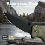 Civivi Vexillum OD Green G10 (3.81" Black Stonewashed Nitro-V) Folding Knife [C23003D-2] - product view 5