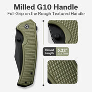 Civivi Vexillum OD Green G10 (3.81" Black Stonewashed Nitro-V) Folding Knife [C23003D-2] - product view 6
