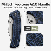 Civivi Vexillum Blue / Black G10 (3.81" Satin Finished Nitro-V) Folding Knife [C23003D-3] - product view 6