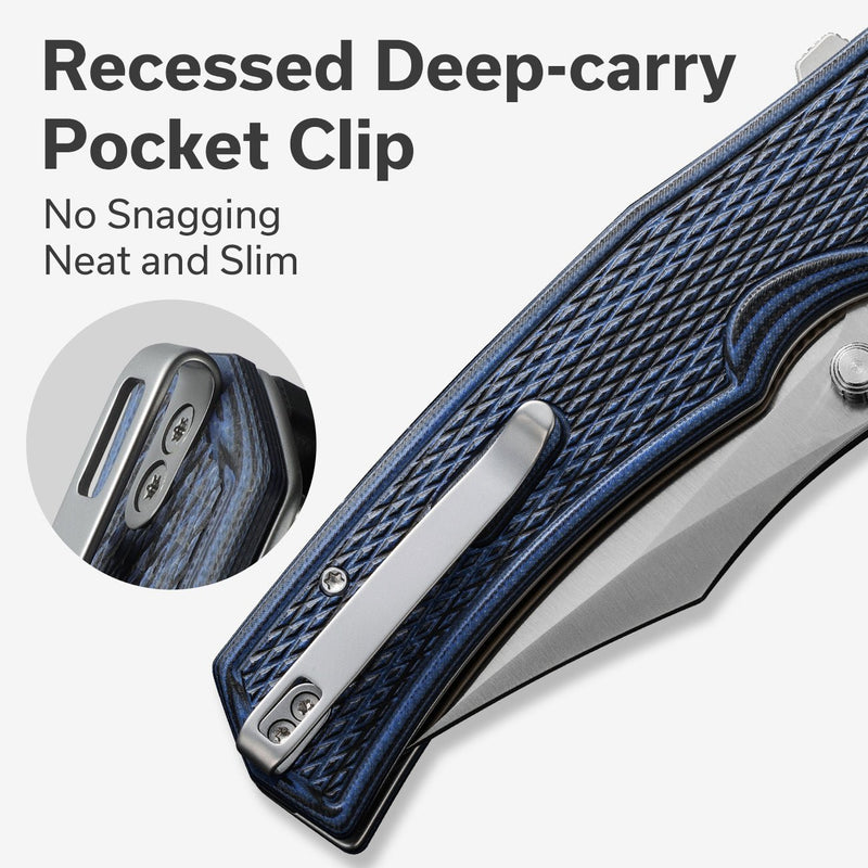 Civivi Vexillum Blue / Black G10 (3.81" Satin Finished Nitro-V) Folding Knife [C23003D-3] - product view 7