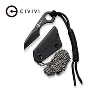 Civivi Gramis integral steel grip (1.00" Black 14C28N) Fixed Blade Knife [C23004-1] - product view 2