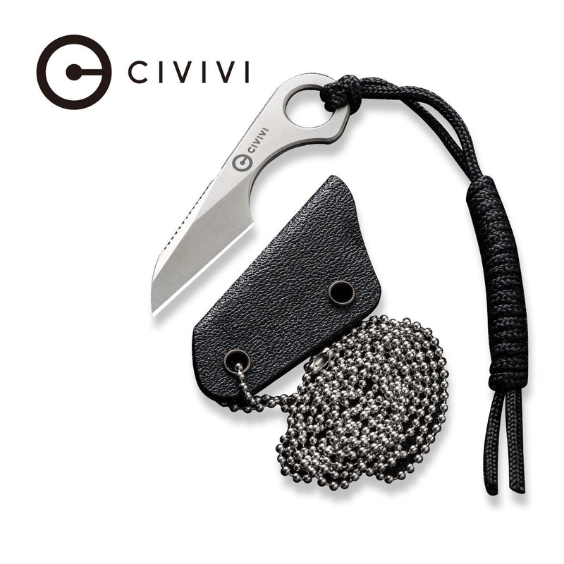 Civivi Gramis integral steel grip (1.00" Satin Finished 14C28N) Fixed Blade Knife [C23004-2] - product view 2
