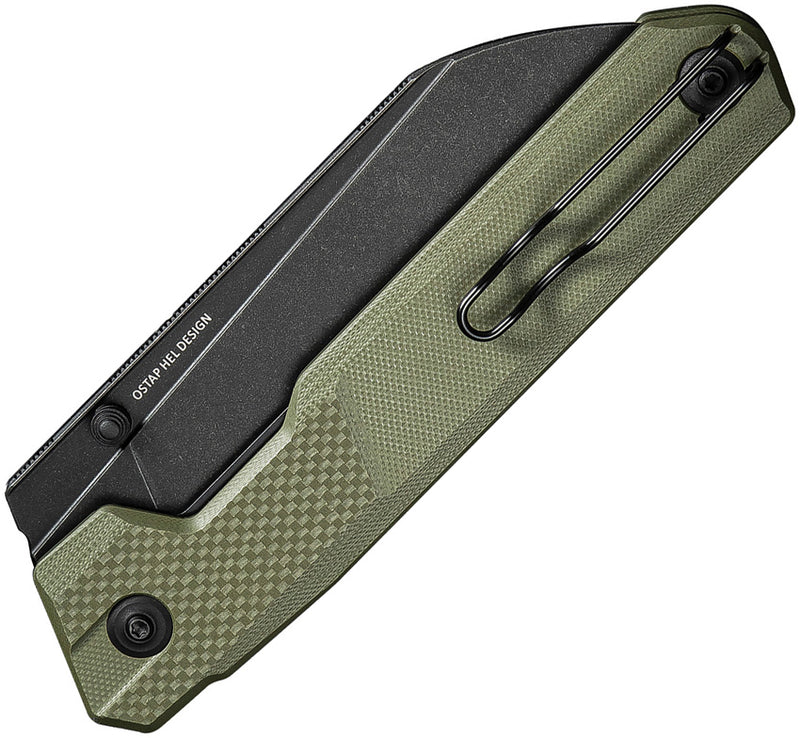 Civivi Hid OD Green G10 (4.14" Black Stonewashed 14C28N) Folding Knife [C23008-2] - product view 2