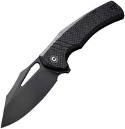 Civivi BullTusk Black Coarse G10 (3.48" Black Stonewashed 14C28N) Folding Knife [C23017-1] - product view 1