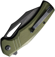 Civivi BullTusk OD Green Coarse G10 (3.48" Black Stonewashed 14C28N) Folding Knife [C23017-2] - product view 2