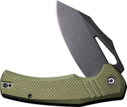 Civivi BullTusk OD Green Coarse G10 (3.48" Black Stonewashed 14C28N) Folding Knife [C23017-2] - product view 4