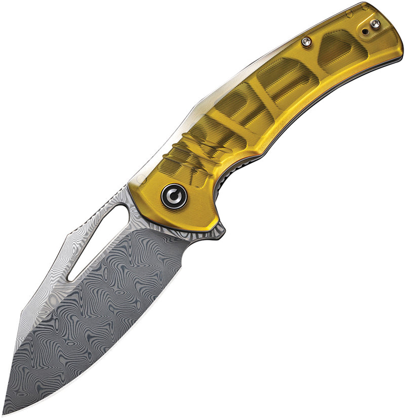 Civivi BullTusk Polished Ultem (3.48" / Damascus) Folding Knife [C23017-DS1] - product view 1