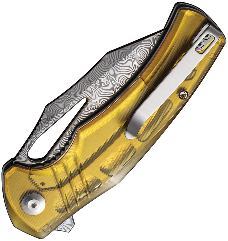Civivi BullTusk Polished Ultem (3.48" / Damascus) Folding Knife [C23017-DS1] - product view 2