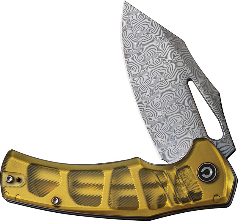 Civivi BullTusk Polished Ultem (3.48" / Damascus) Folding Knife [C23017-DS1] - product view 4