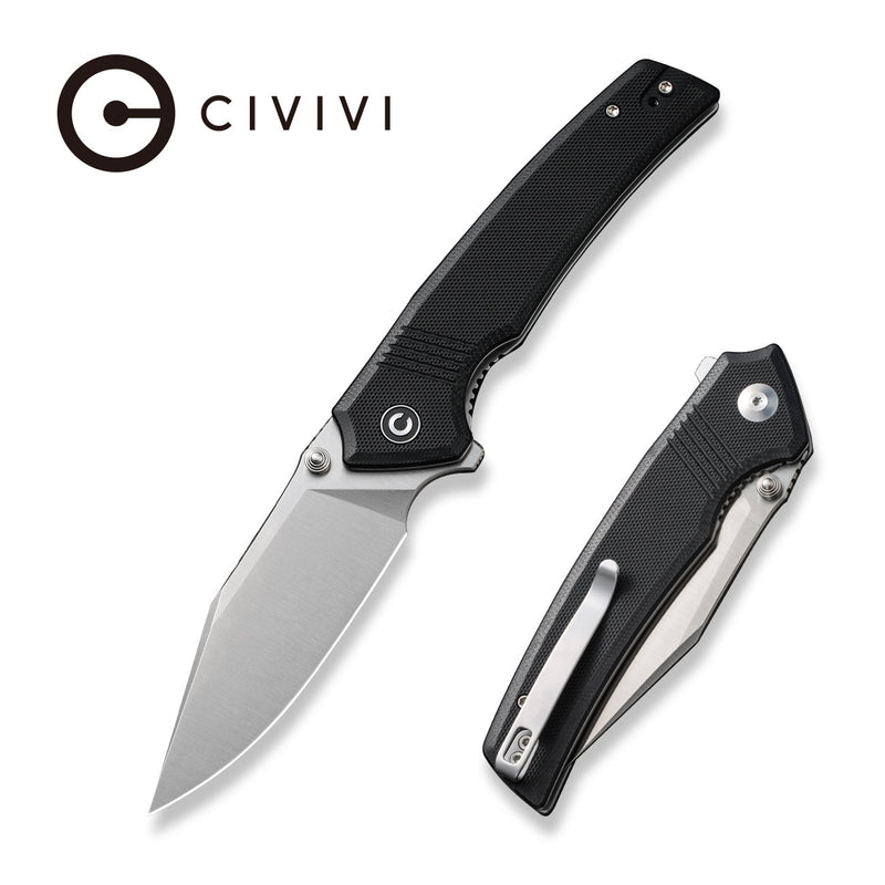 Civivi Tranquil Black G10 (3.7" Satin Finished 14C28N) Folding Knife [C23027-1] - product view 2