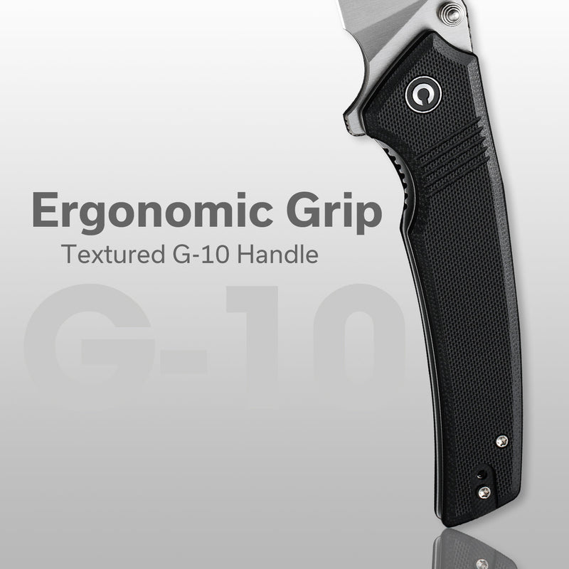 Civivi Tranquil Black G10 (3.7" Satin Finished 14C28N) Folding Knife [C23027-1] - product view 4