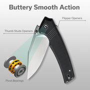 Civivi Tranquil Black G10 (3.7" Satin Finished 14C28N) Folding Knife [C23027-1] - product view 5