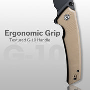 Civivi Tranquil Tan G10 (3.7" Black 14C28N) Folding Knife [C23027-3] - product view 6