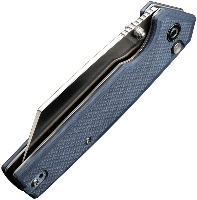 Civivi Amirite Neutral Blue Coarse G10 (3.48" Satin Finished Nitro-V) Folding Knife [C23028-1] - product view 6