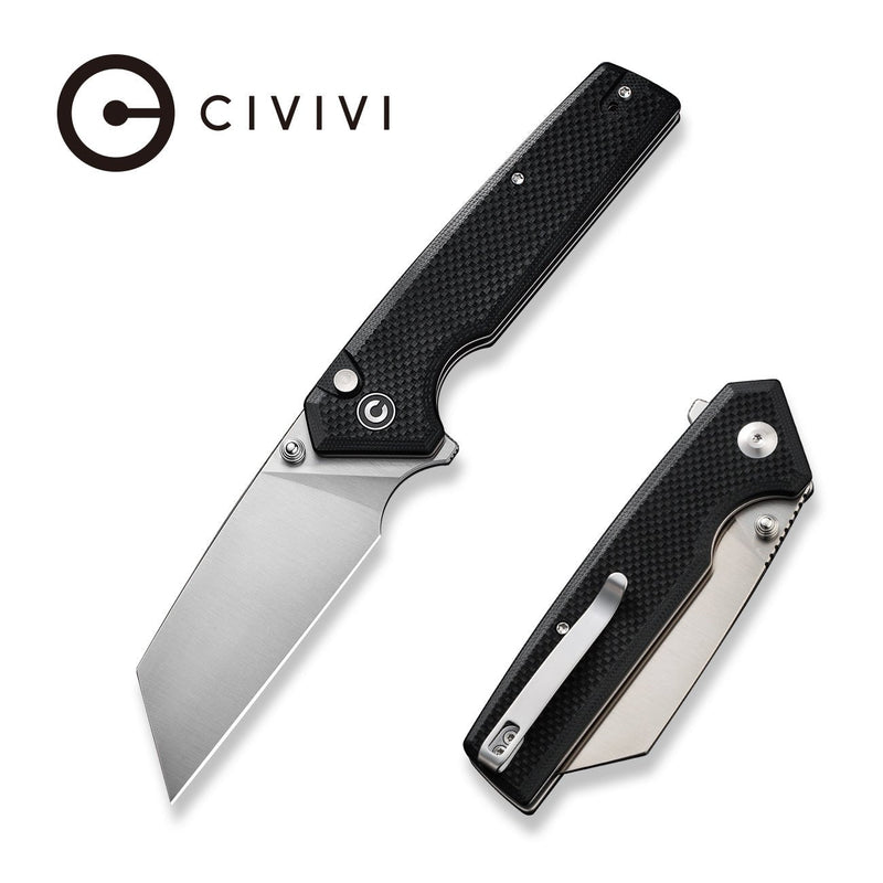 Civivi Amirite Black Coarse G10 (3.48" Satin Finished Nitro-V) Folding Knife [C23028-2] - product view 7