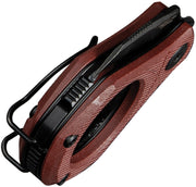 Civivi Pyrus Burgundy G10 (0.65" Black Stonewashed 14C28N) Folding Knife [C23038-1] - product view 5