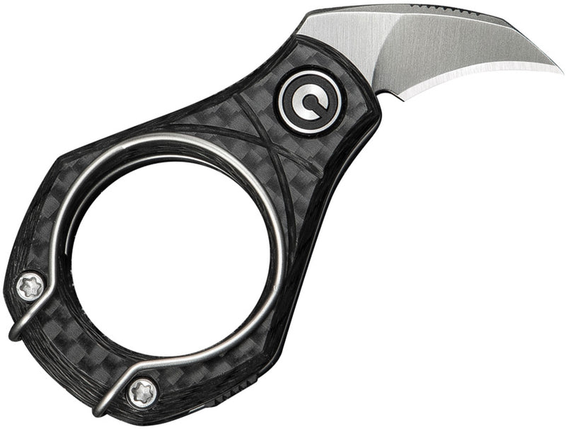 Civivi Pyrus Black Twill Carbon Fiber (0.65" Satin Finished 14C28N) Folding Knife [C23038-3] - product view 1