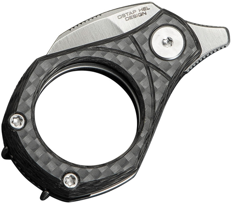 Civivi Pyrus Black Twill Carbon Fiber (0.65" Satin Finished 14C28N) Folding Knife [C23038-3] - product view 2