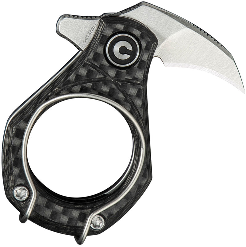 Civivi Pyrus Black Twill Carbon Fiber (0.65" Satin Finished 14C28N) Folding Knife [C23038-3] - product view 4