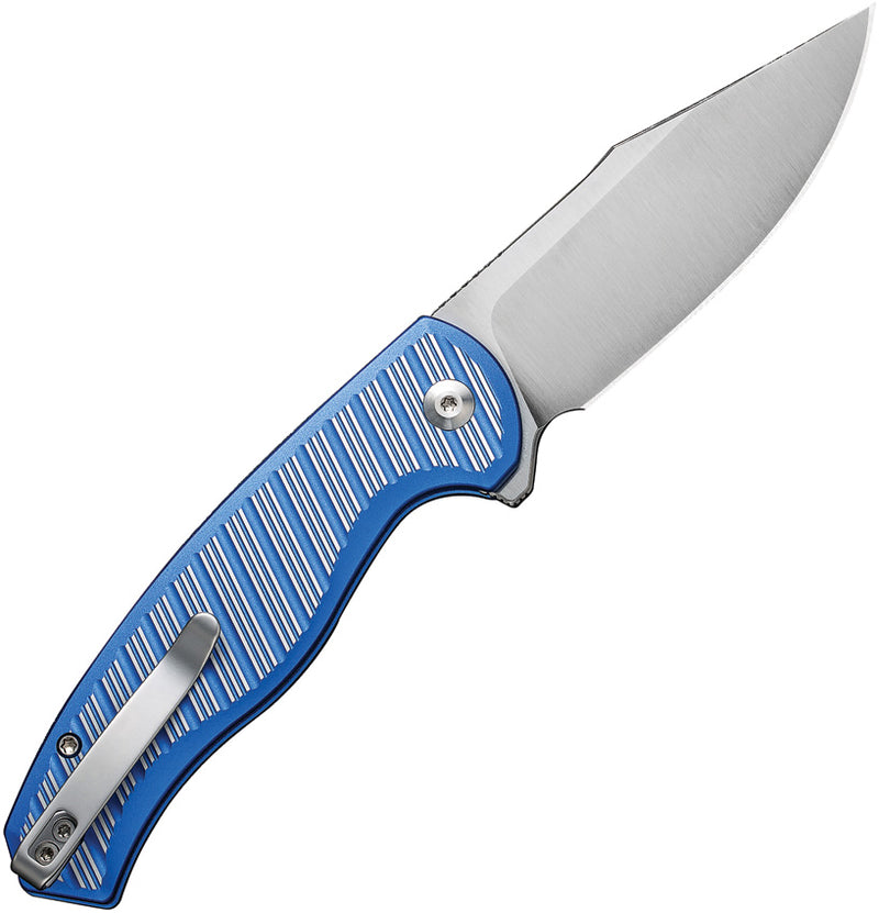 Civivi Stormhowl Bright Blue, Satin Flat Aluminum (3.3" Satin Finished Nitro-V) Folding Knife [ C23040B-2] - product view 3