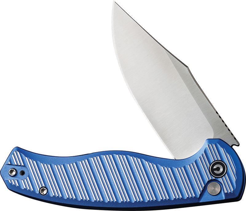 Civivi Stormhowl Bright Blue, Satin Flat Aluminum (3.3" Satin Finished Nitro-V) Folding Knife [ C23040B-2] - product view 5