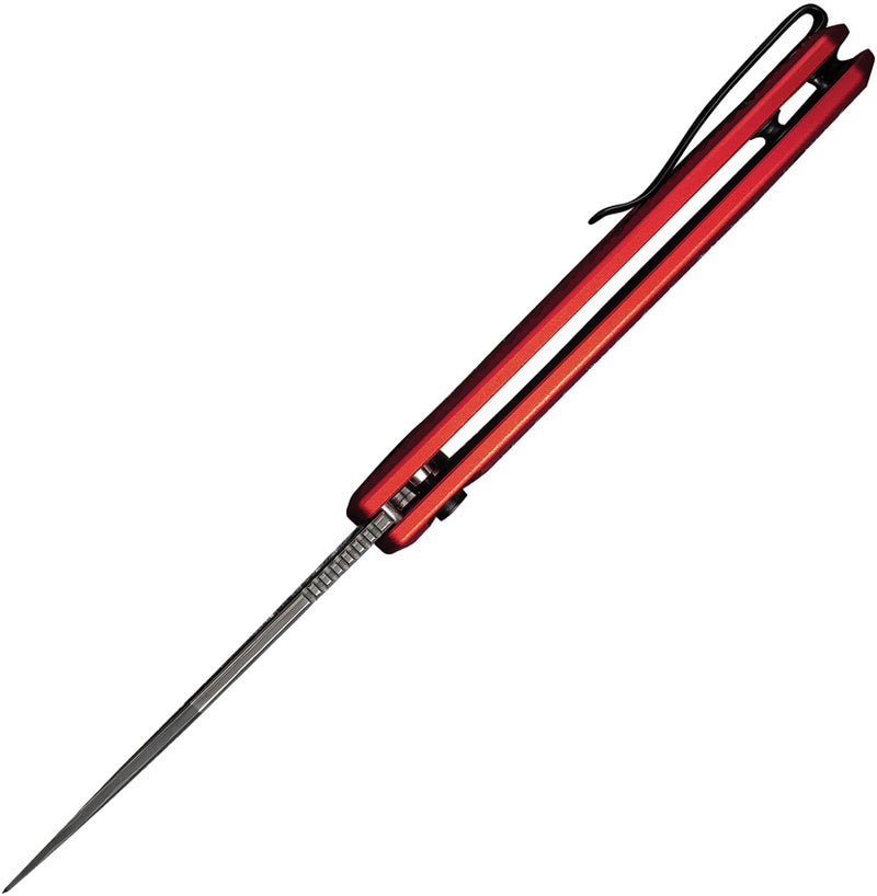 Civivi Stormhowl Red Aluminum (3.3" / Damascus) Folding Knife [C23040B-DS1] - product view 5