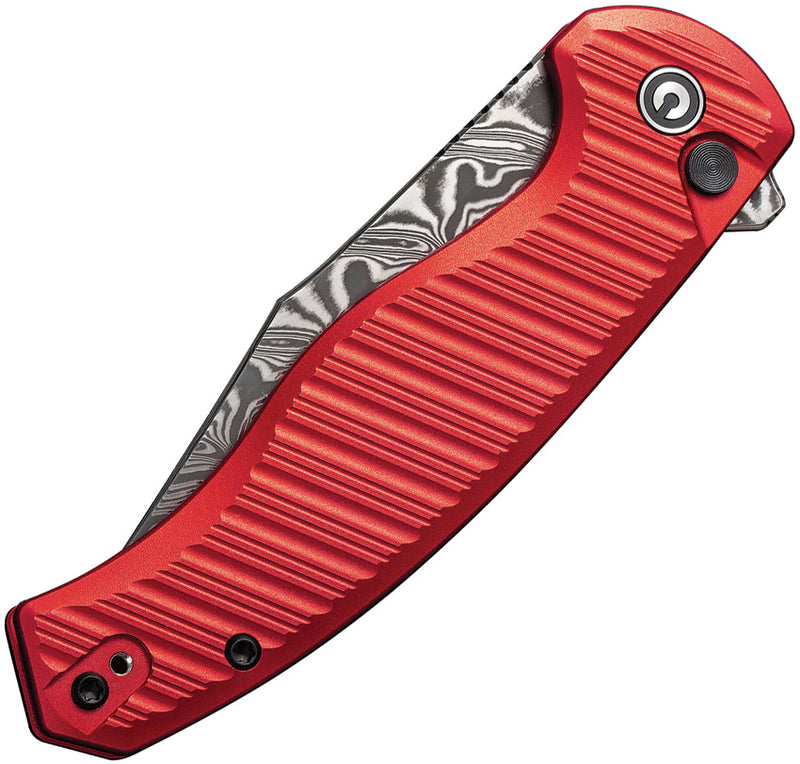 Civivi Stormhowl Red Aluminum (3.3" / Damascus) Folding Knife [C23040B-DS1] - product view 6