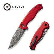 Civivi Stormhowl Red Aluminum (3.3" / Damascus) Folding Knife [C23040B-DS1] - product view 7