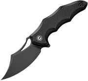 Civivi Chiro Black Shredded G10 (3.1" Black Stonewashed 14C28N) Folding Knife [C23046-1] - product view 1