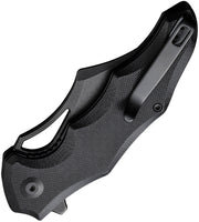 Civivi Chiro Black Shredded G10 (3.1" Black Stonewashed 14C28N) Folding Knife [C23046-1] - product view 2