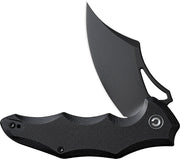 Civivi Chiro Black Shredded G10 (3.1" Black Stonewashed 14C28N) Folding Knife [C23046-1] - product view 4