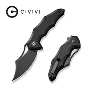 Civivi Chiro Black Shredded G10 (3.1" Black Stonewashed 14C28N) Folding Knife [C23046-1] - product view 7