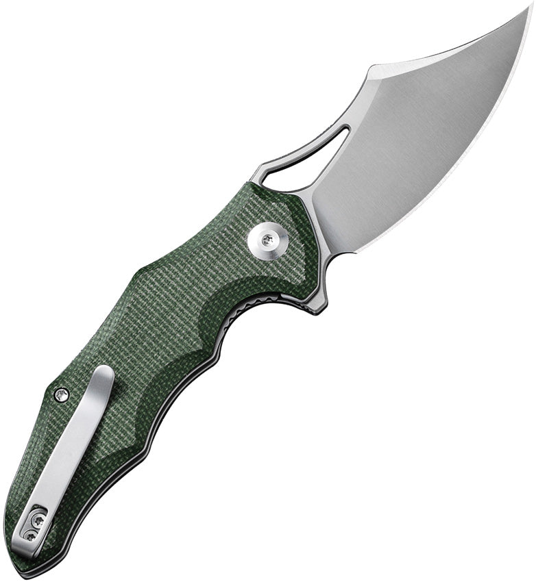 Civivi Chiro Green Canvas Micarta (3.1" Satin Finished 14C28N) Folding Knife [C23046-2] - product view 3