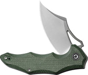 Civivi Chiro Green Canvas Micarta (3.1" Satin Finished 14C28N) Folding Knife [C23046-2] - product view 4