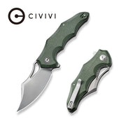 Civivi Chiro Green Canvas Micarta (3.1" Satin Finished 14C28N) Folding Knife [C23046-2] - product view 7