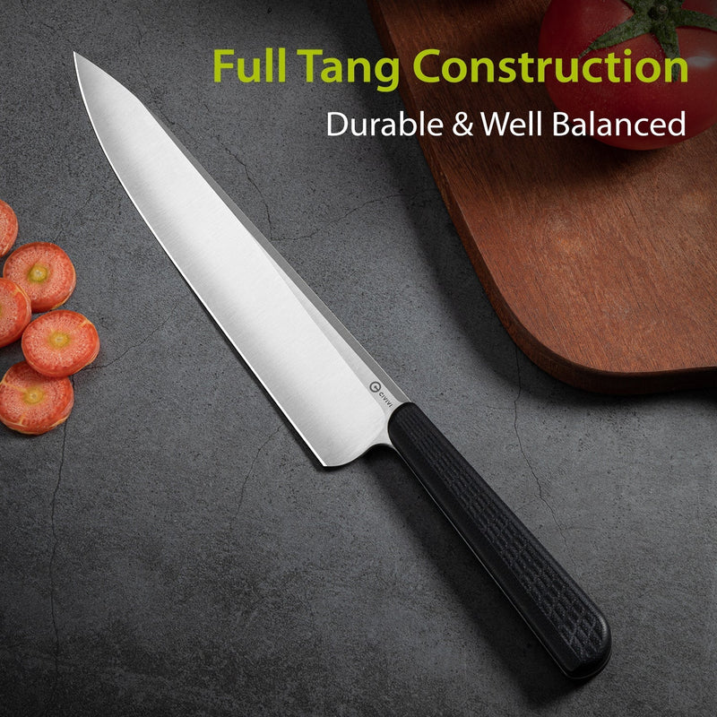 Civivi Cibus Black G10 (7.87" Satin Finished 14C28N) Kitchen Knife [C23048-1] - product view 5