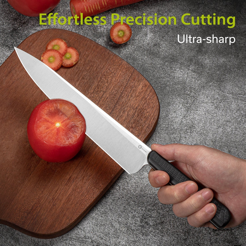 Civivi Cibus Black G10 (7.87" Satin Finished 14C28N) Kitchen Knife [C23048-1] - product view 6