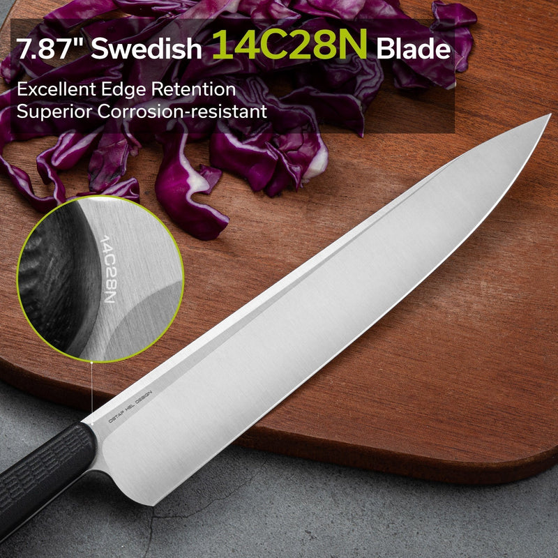 Civivi Cibus Black G10 (7.87" Satin Finished 14C28N) Kitchen Knife [C23048-1] - product view 7