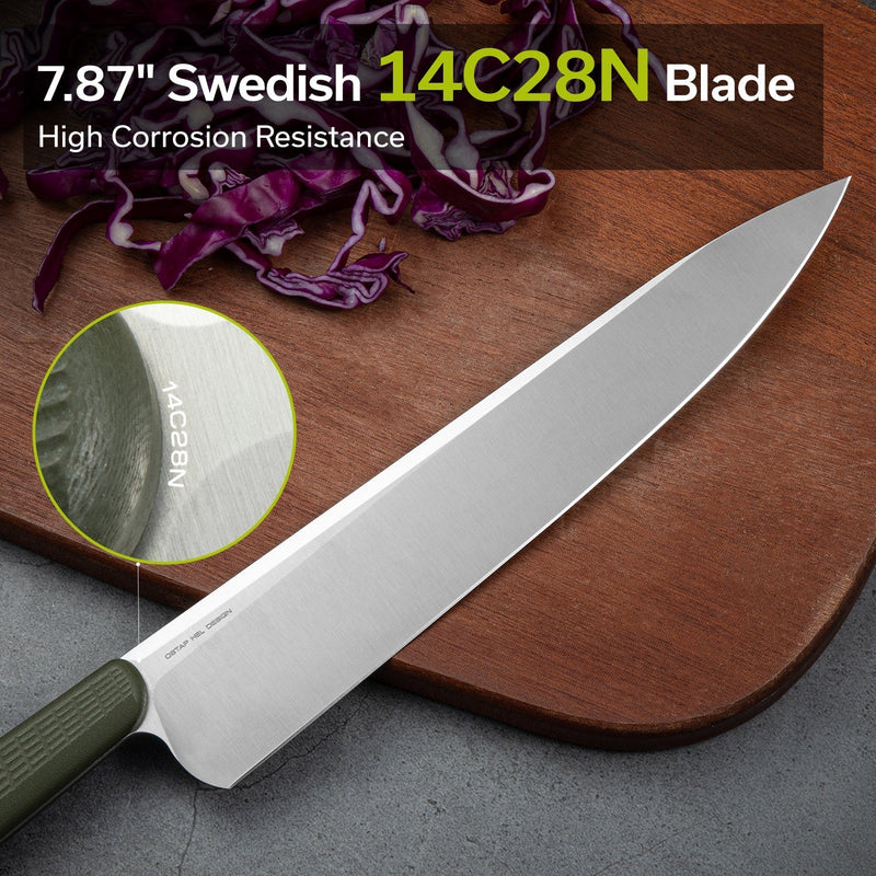 Civivi Cibus OD Green G10 (7.87" Satin Finished 14C28N) Kitchen Knife [C23048-2] - product view 7